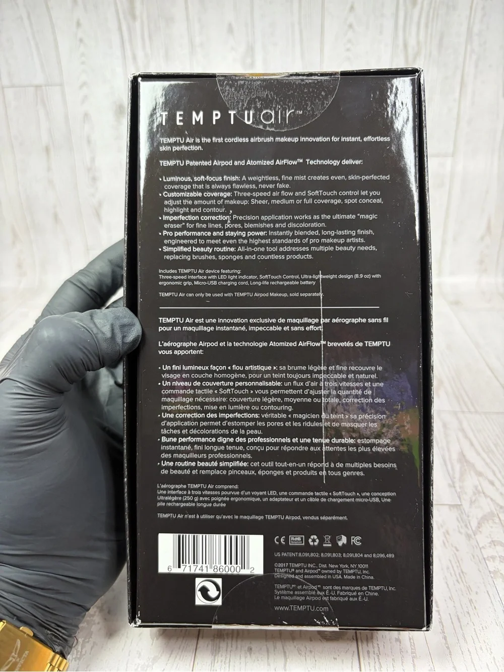 Temptu Air Makeup Airbrush Gun Tool Only Sleek Black